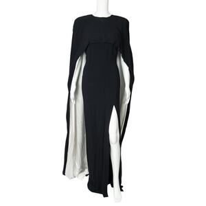 STELLA MCCARTNEY Black Cape Maxi Evening Gown Size 38 US 2